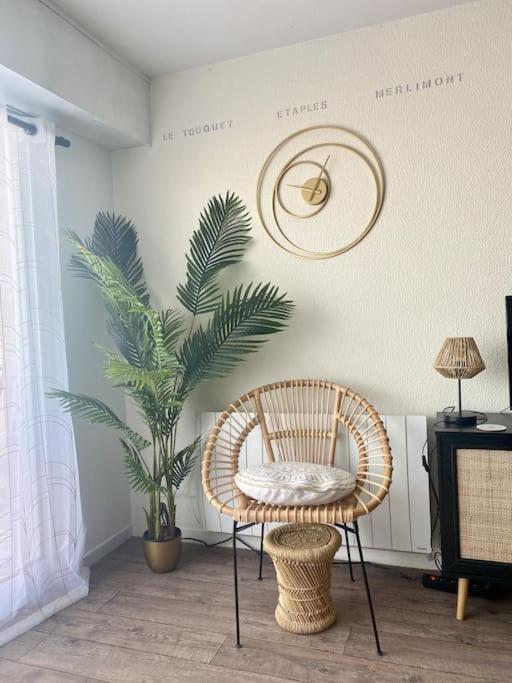 Studio Entre Mer Et Dunes Avec Balcon Vue Laterale Mer 50M Plage Pour 3 Pers Wifi Menage Compris Fort-Mahon-Plage Luaran gambar