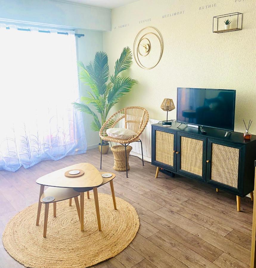 Studio Entre Mer Et Dunes Avec Balcon Vue Laterale Mer 50M Plage Pour 3 Pers Wifi Menage Compris Fort-Mahon-Plage Luaran gambar