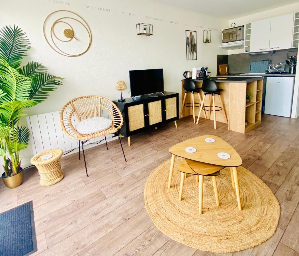Studio Entre Mer Et Dunes Avec Balcon Vue Laterale Mer 50M Plage Pour 3 Pers Wifi Menage Compris Fort-Mahon-Plage Luaran gambar